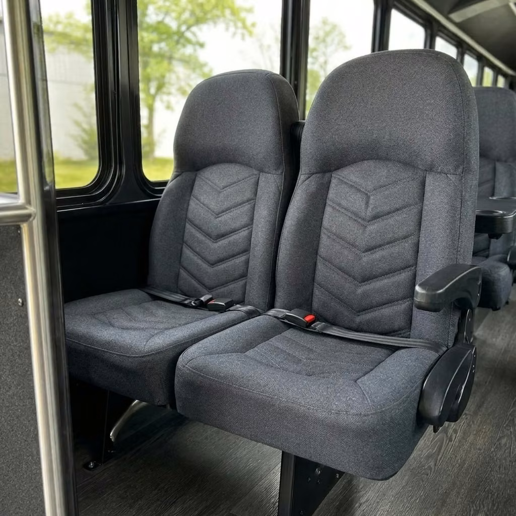 pine bluff 25 passenger minibus high back seats