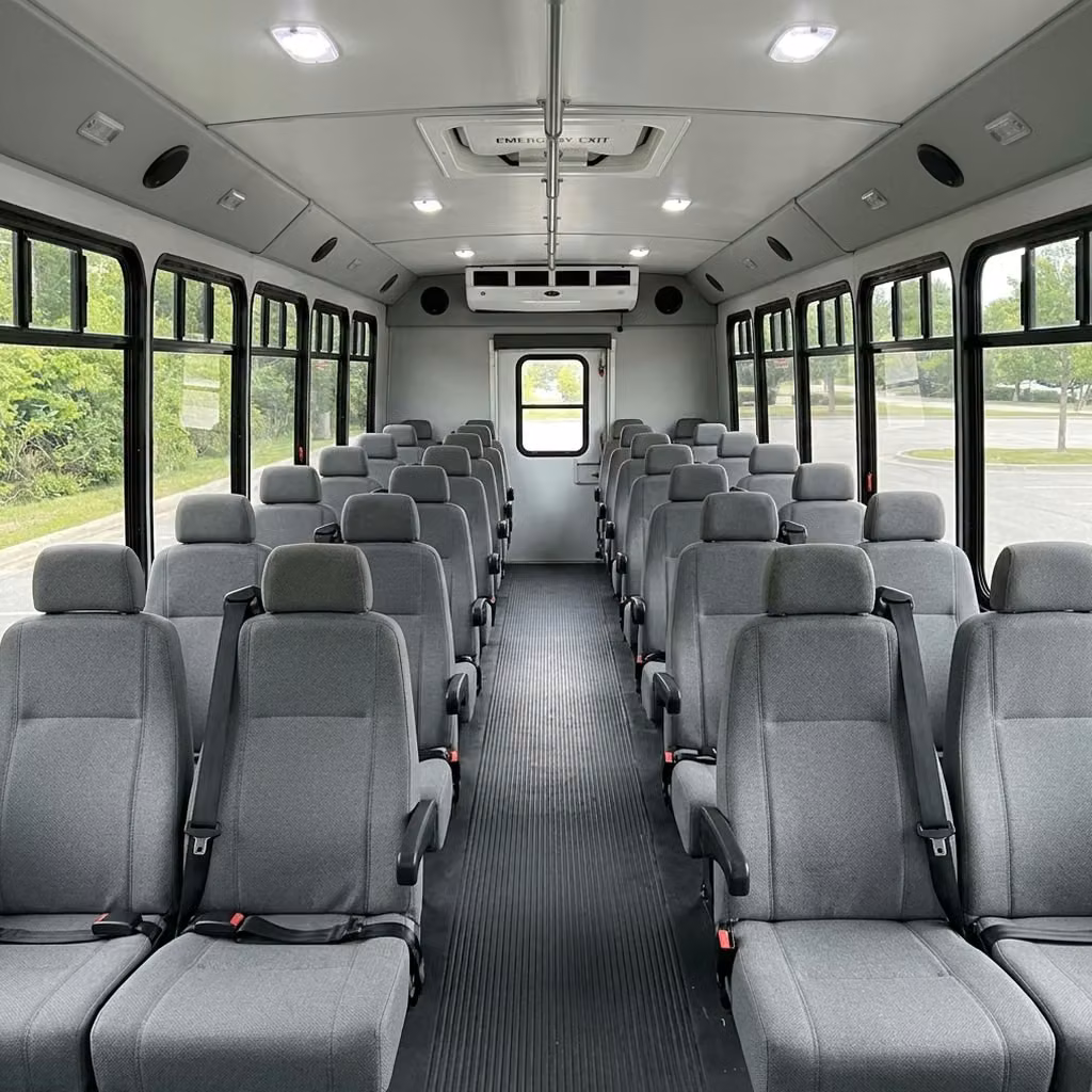 pine bluff 30 passenger minibus seating