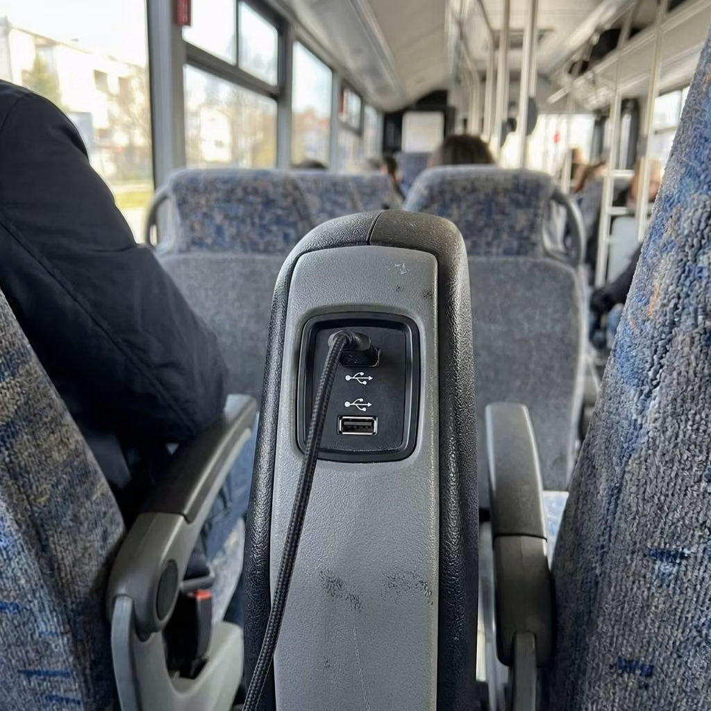 pine bluff 30 passenger minibus usb charging