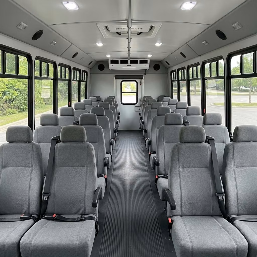 pine bluff 35 passenger minibus seating