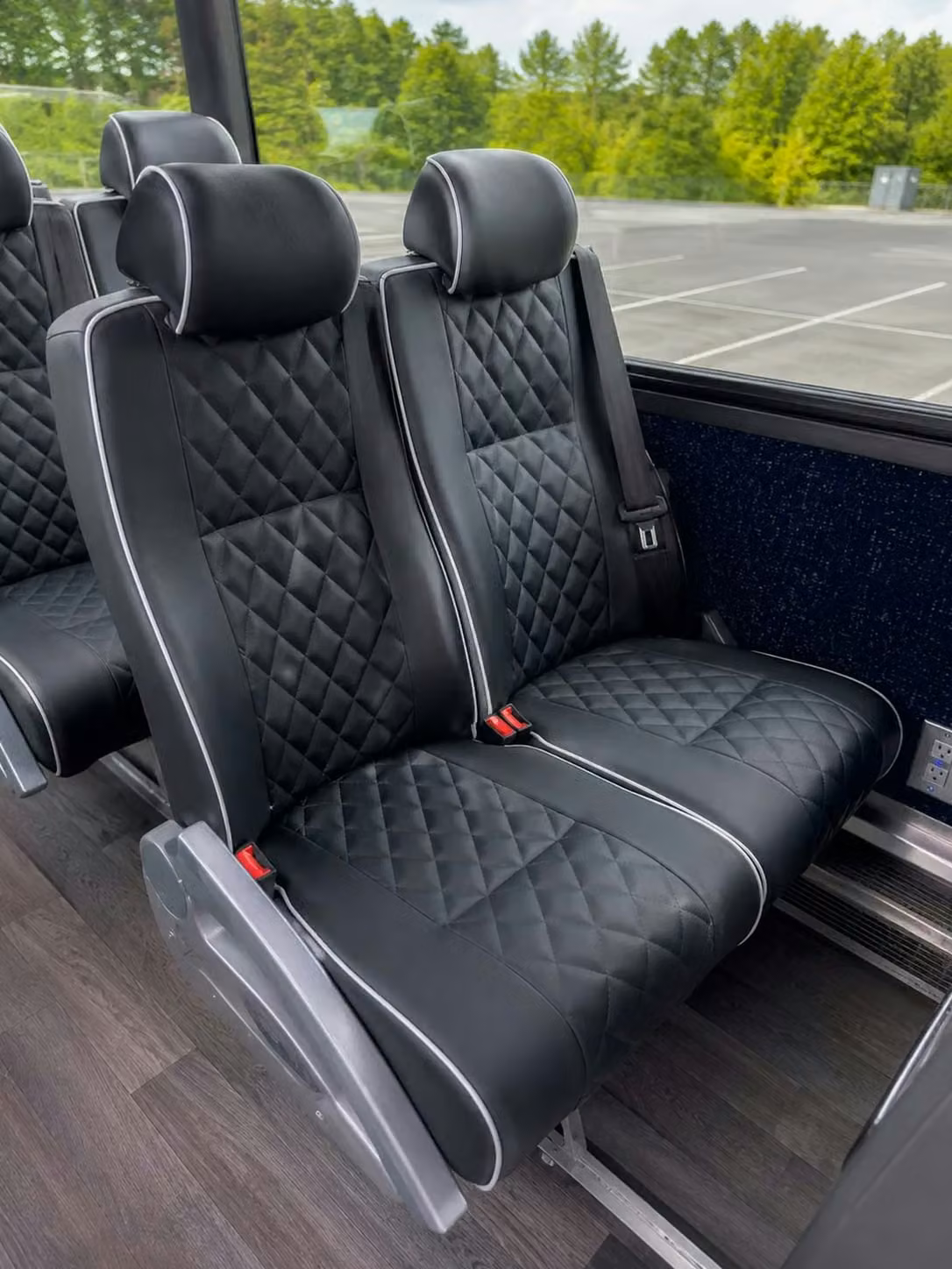 pine bluff 56 passenger charter bus reclining seats