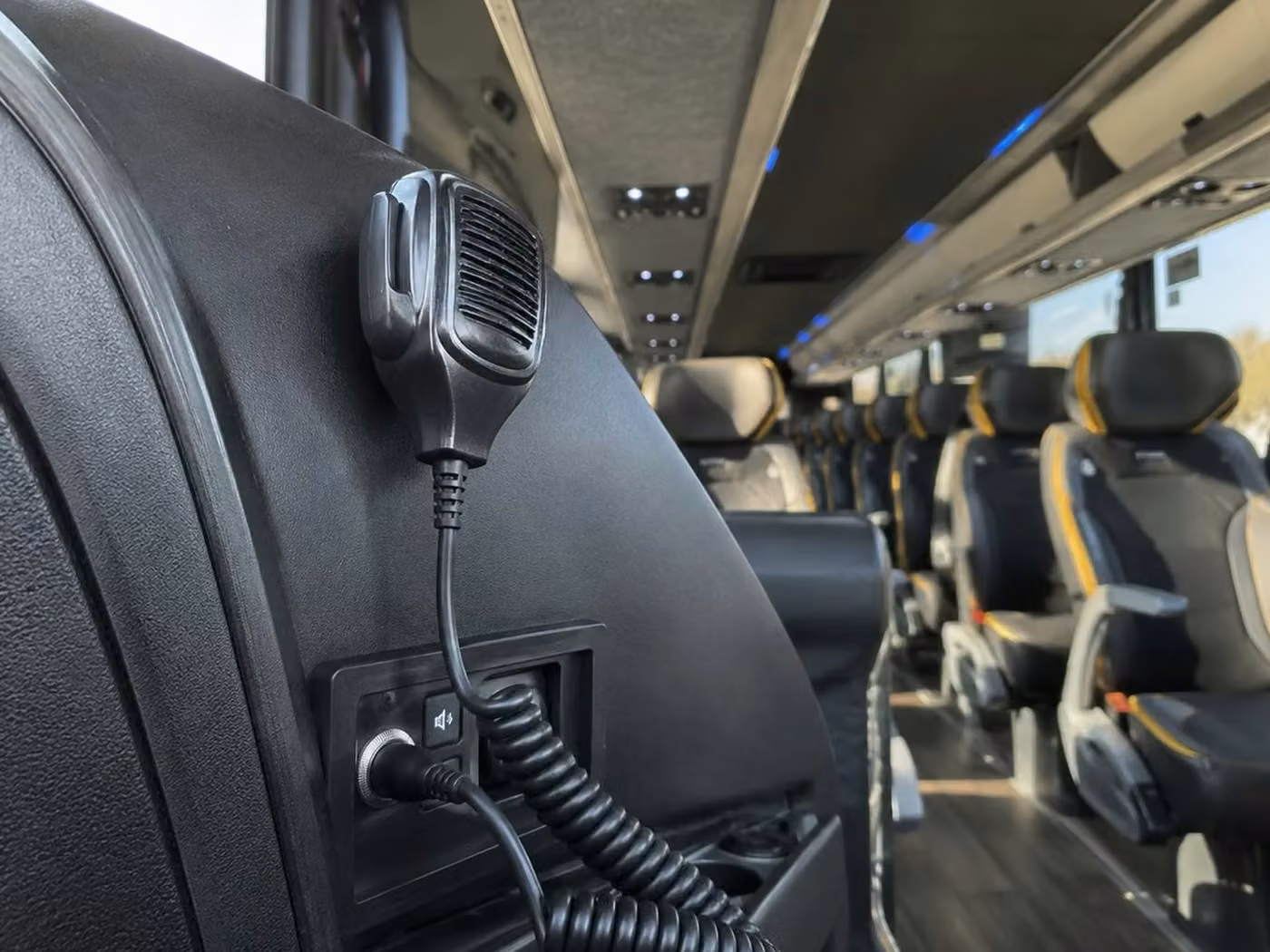 pine bluff charter bus pa system