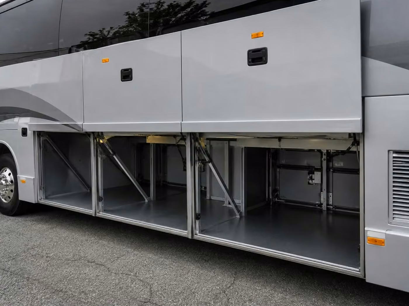 pine bluff charter bus under bus storage