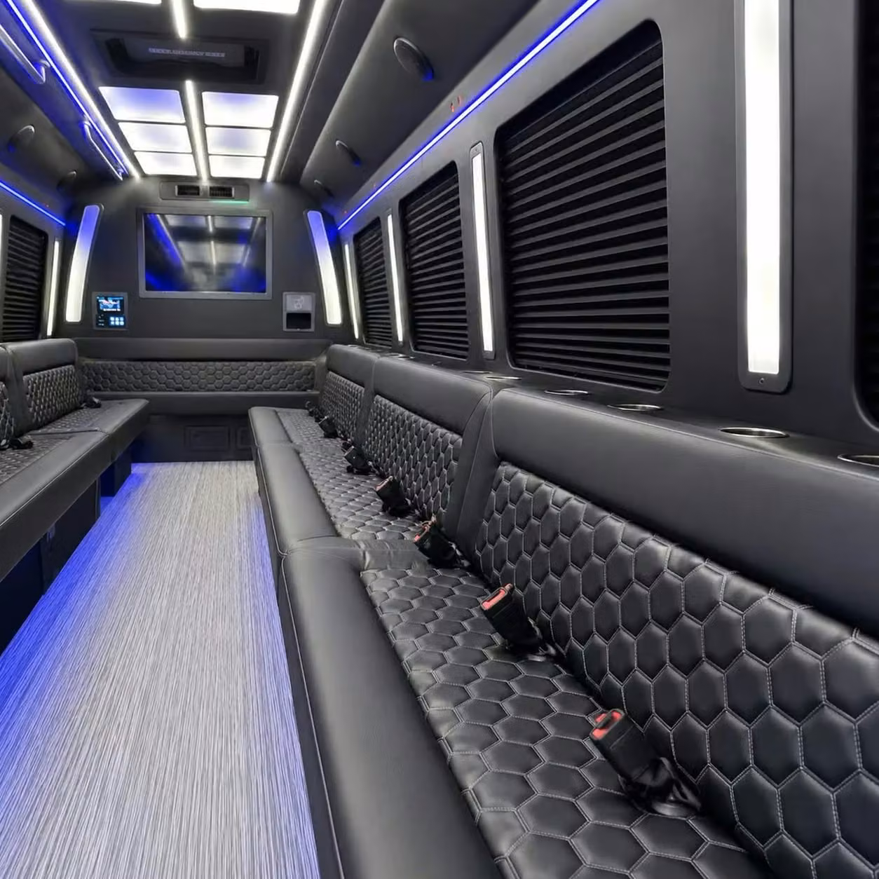 pine bluff party bus party lighting