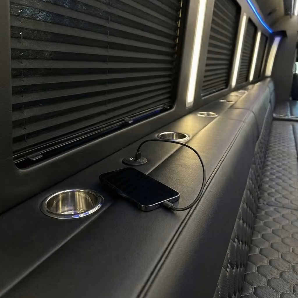 pine bluff party bus usb charging