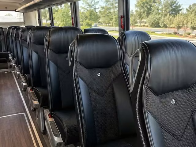 pine bluff charter bus interior